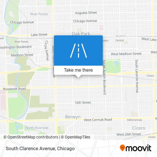 South Clarence Avenue map