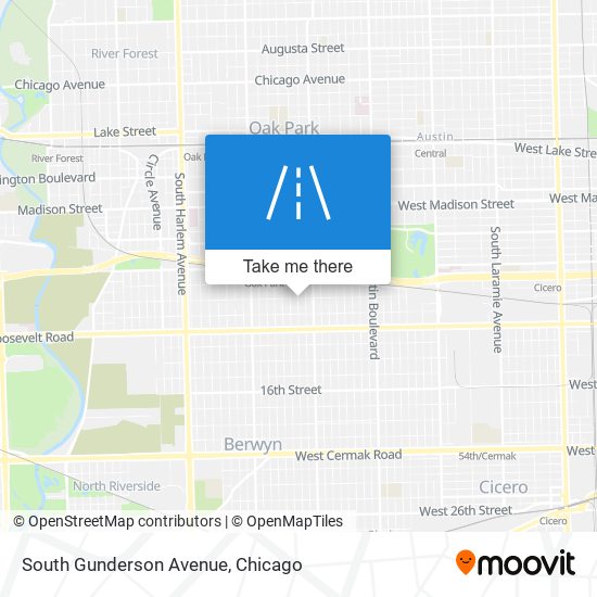 South Gunderson Avenue map