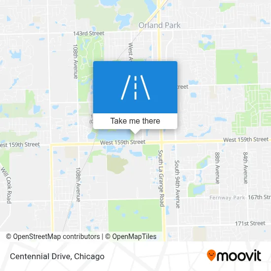 Centennial Drive map