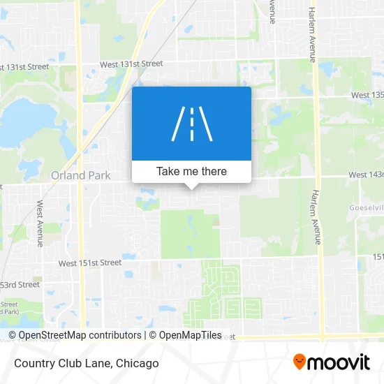 Country Club Lane map