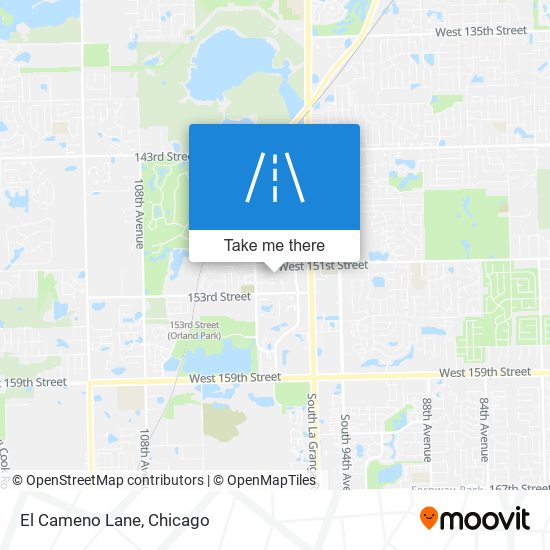 El Cameno Lane map