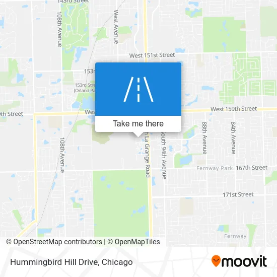 Hummingbird Hill Drive map