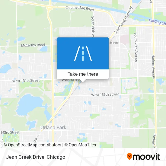 Jean Creek Drive map