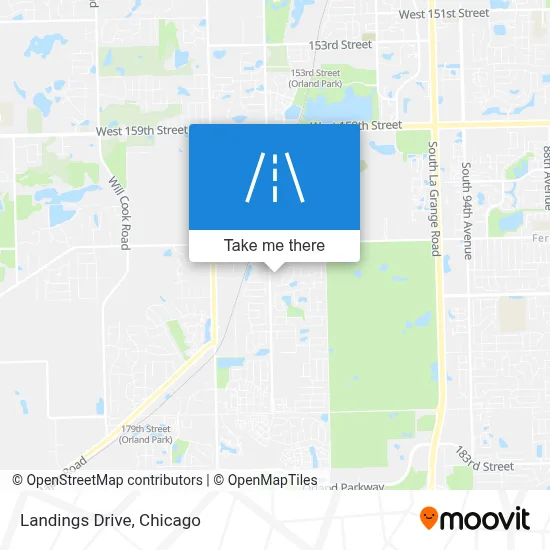 Landings Drive map