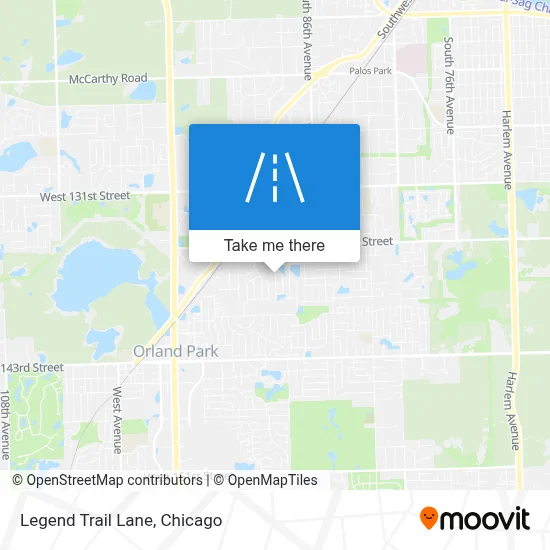 Legend Trail Lane map