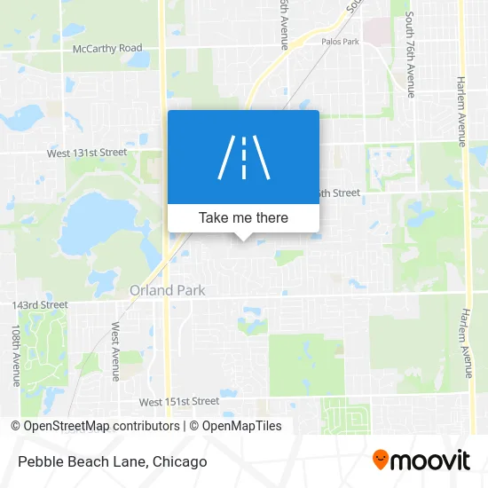 Pebble Beach Lane map