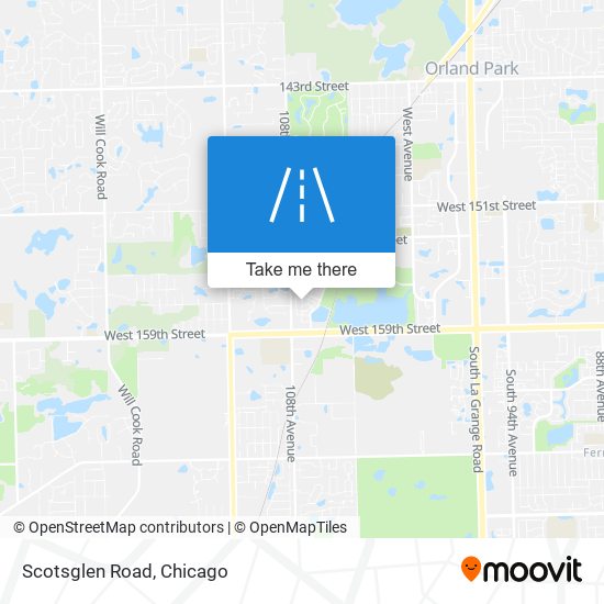 Scotsglen Road map