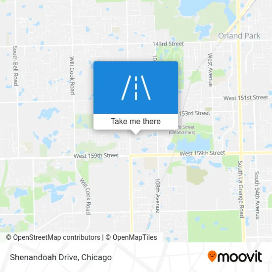 Shenandoah Drive map