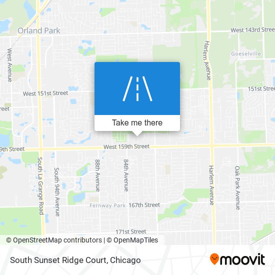 South Sunset Ridge Court map