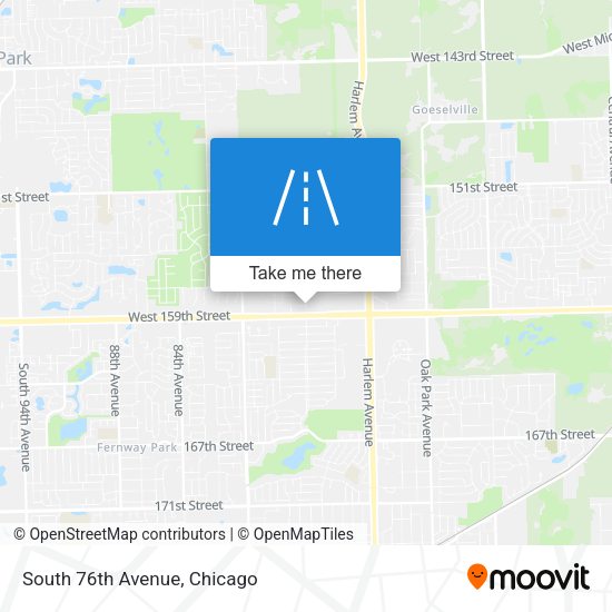 South 76th Avenue map