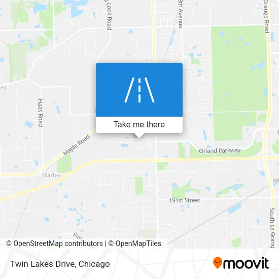 Twin Lakes Drive map
