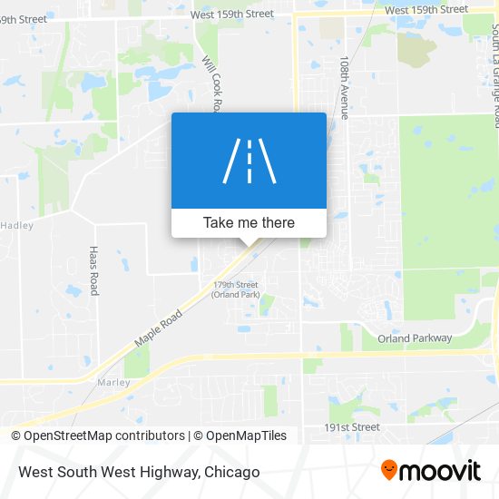 West South West Highway map