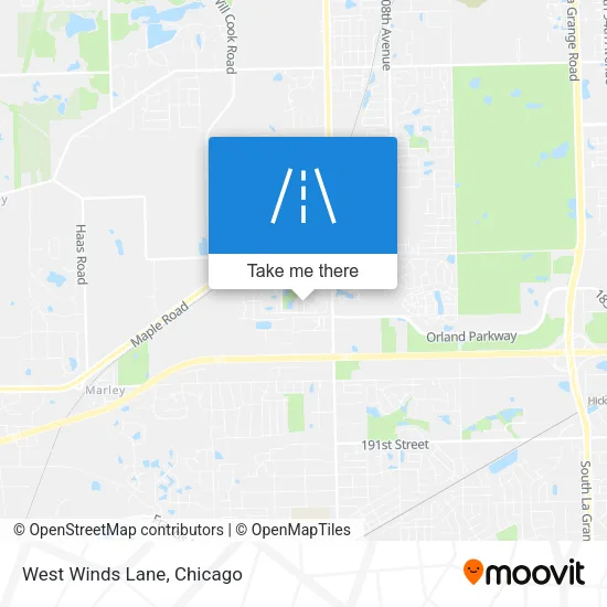 West Winds Lane map