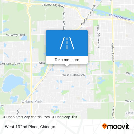 West 132nd Place map