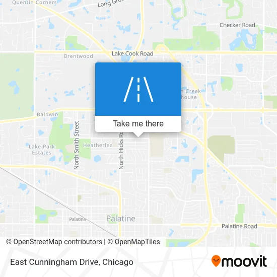 East Cunningham Drive map