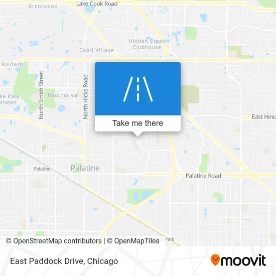 East Paddock Drive map