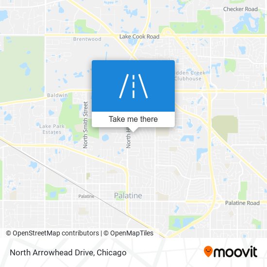 North Arrowhead Drive map