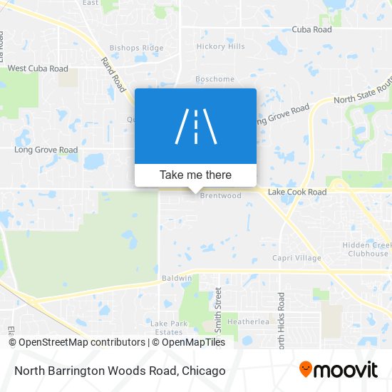 North Barrington Woods Road map