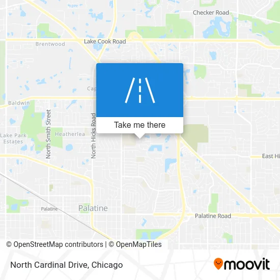 North Cardinal Drive map