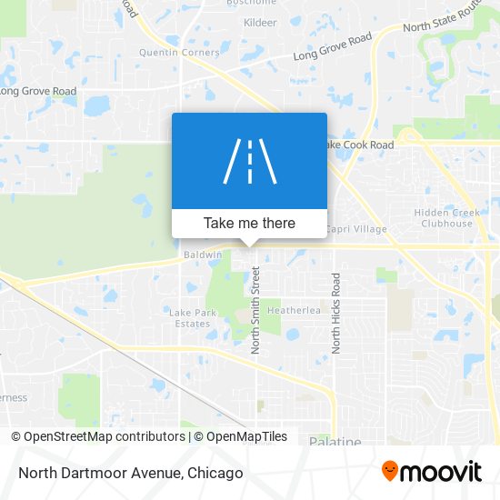 Mapa de North Dartmoor Avenue