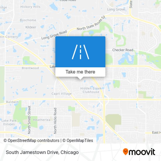 South Jamestown Drive map