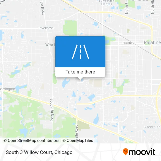 South 3 Willow Court map