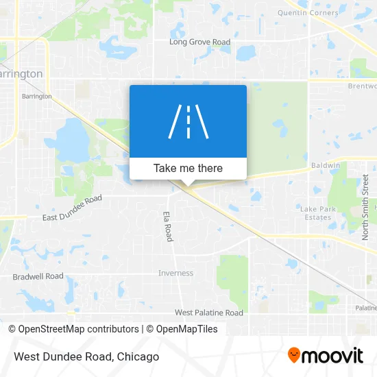 West Dundee Road map