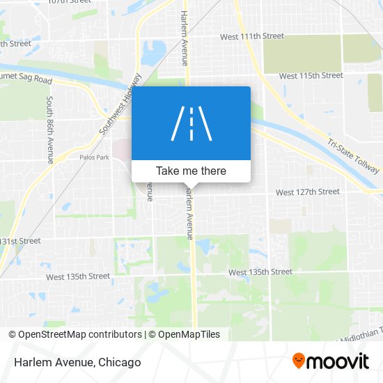 Harlem Avenue map