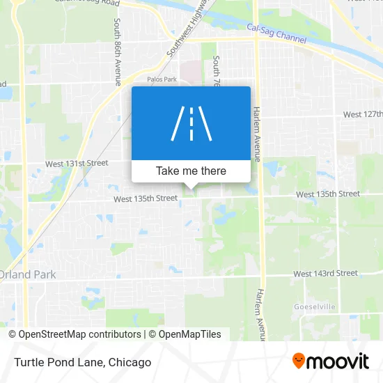 Turtle Pond Lane map