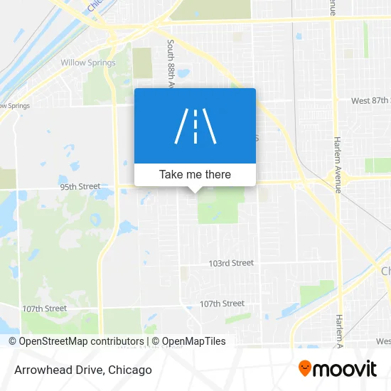 Arrowhead Drive map