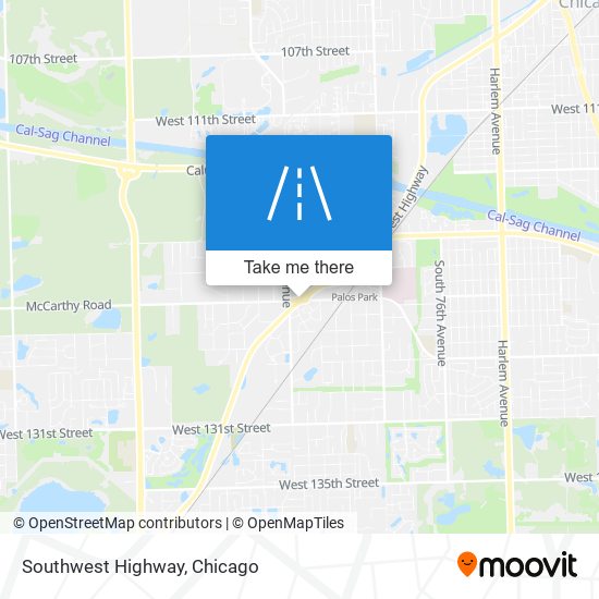 Southwest Highway map