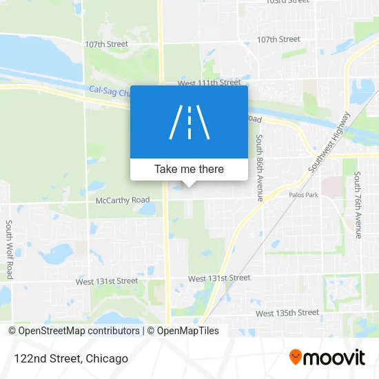 122nd Street map