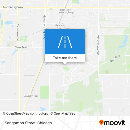Sangamon Street map