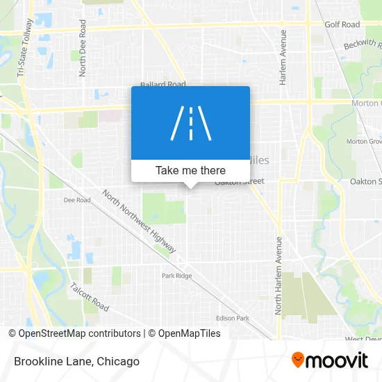 Brookline Lane map