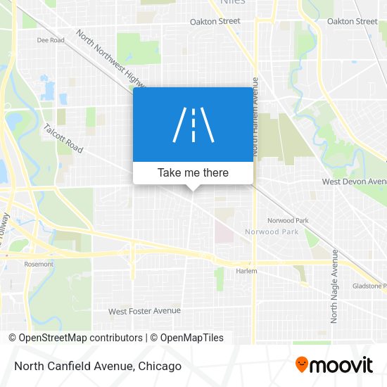 Mapa de North Canfield Avenue