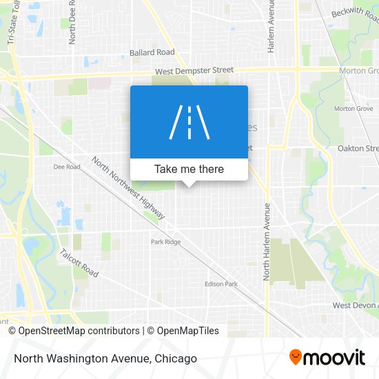 Mapa de North Washington Avenue