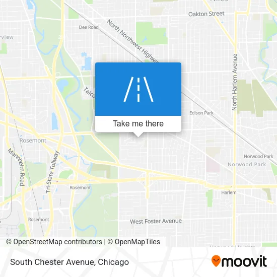 South Chester Avenue map