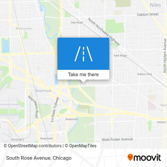 South Rose Avenue map