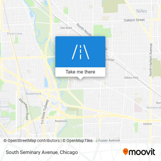 South Seminary Avenue map