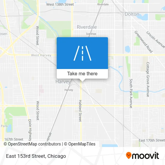 East 153rd Street map