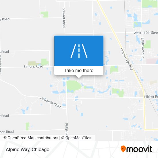 Mapa de Alpine Way
