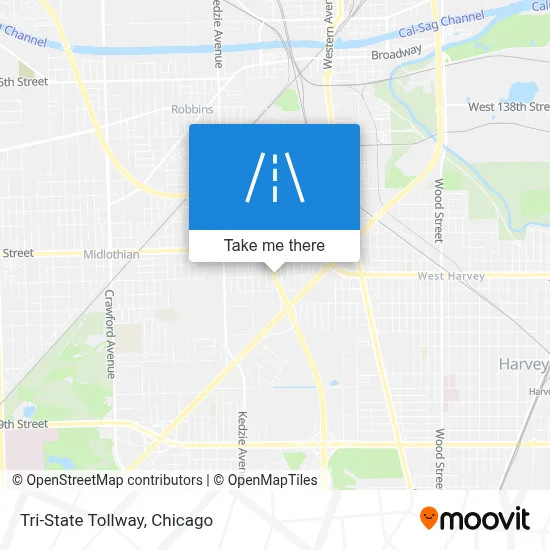 Tri-State Tollway map