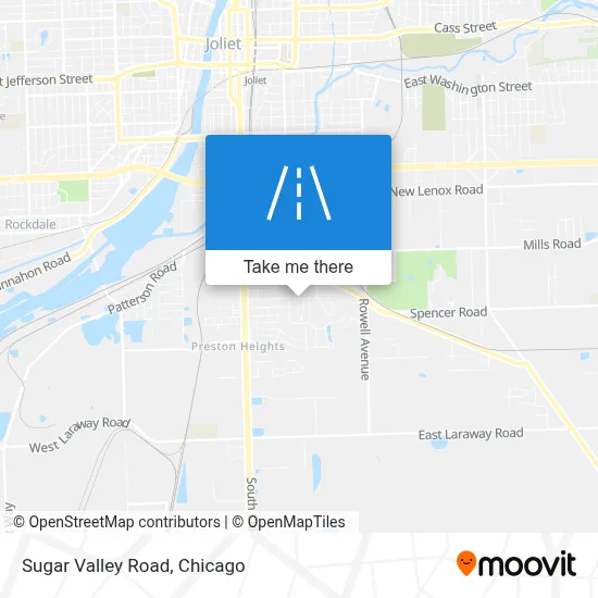 Sugar Valley Road map