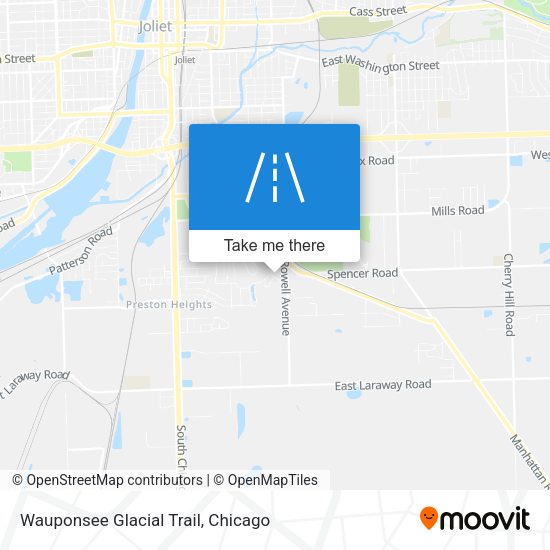 Mapa de Wauponsee Glacial Trail