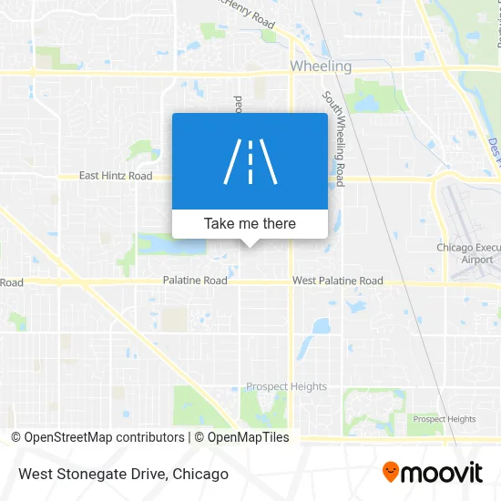 West Stonegate Drive map