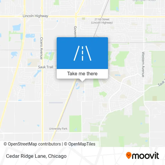 Cedar Ridge Lane map