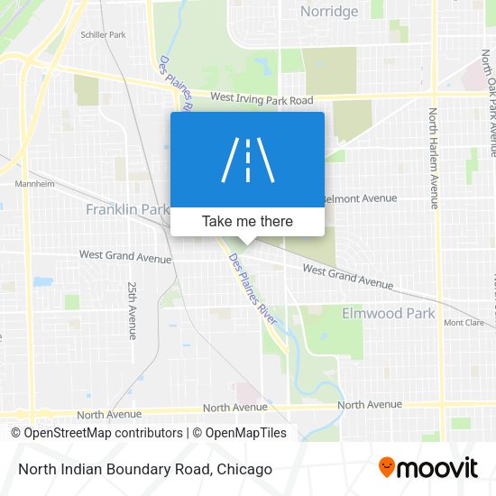 Mapa de North Indian Boundary Road