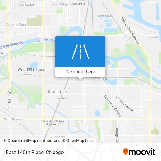 East 140th Place map