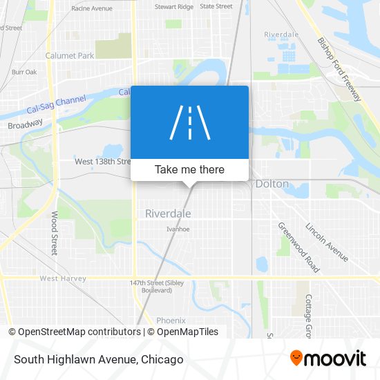 South Highlawn Avenue map