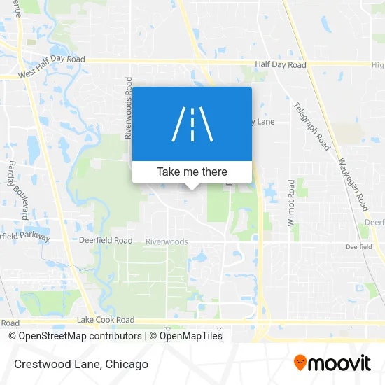 Crestwood Lane map